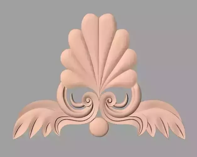 Door design 3D relief model STL format file for CNC carving E698 3D model