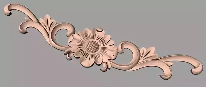 Door design 3D relief model STL format file for CNC carving E696