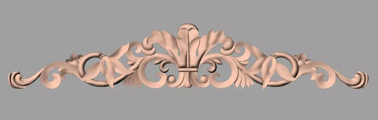 Door design 3D relief model STL format file for CNC carving E694 3D model_0
