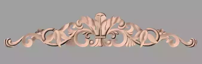 Door design 3D relief model STL format file for CNC carving E694 3D model