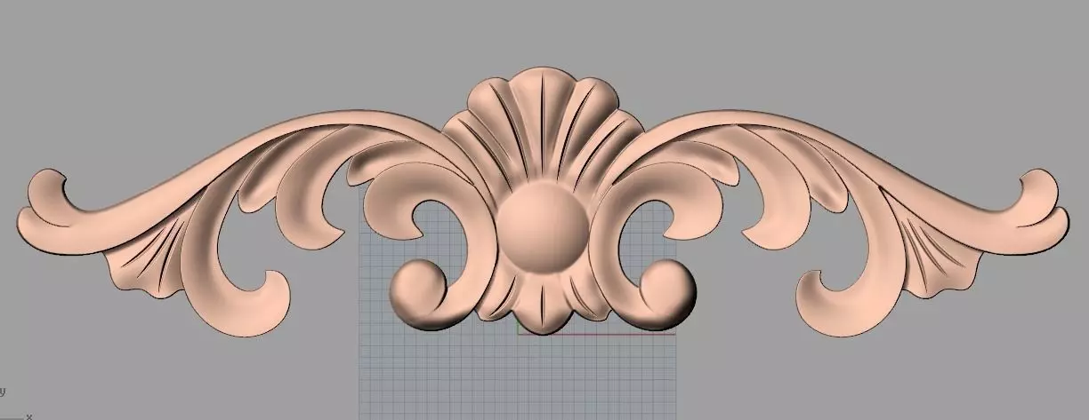 Door design 3D relief model STL format file for CNC carving E692 3D model_0