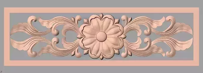 Door design 3D relief model STL format file for CNC carving E691