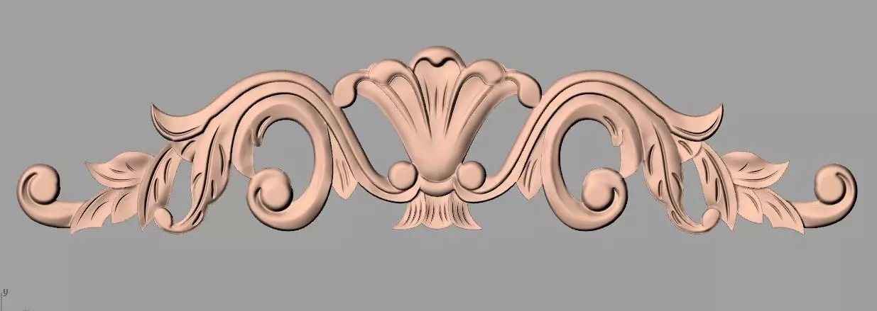 Door design 3D relief model STL format file for CNC carving E690 3D model_0