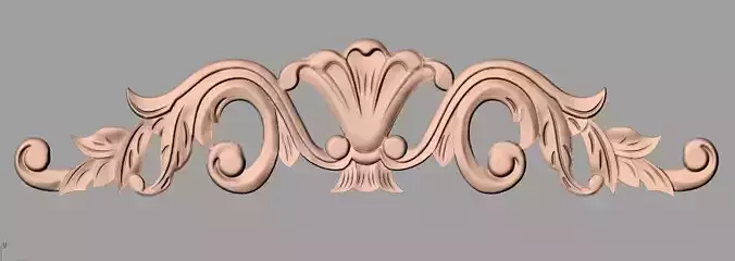 Door design 3D relief model STL format file for CNC carving E690 3D model