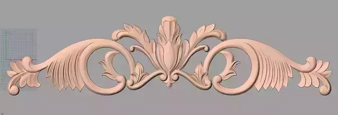 Door design 3D relief model STL format file for CNC carving E688