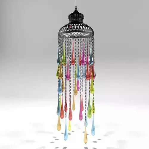Arabic colorful lantern 3D model