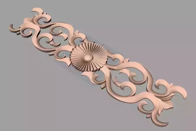 Door design 3D relief model STL format file for CNC carving E684