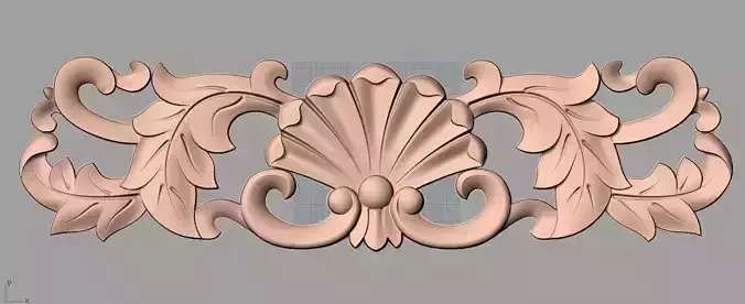 Door design 3D relief model STL format file for CNC carving E682