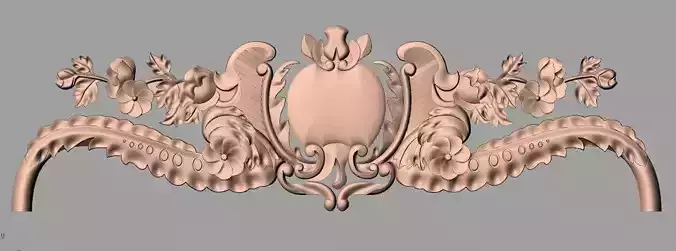 Door design 3D relief model STL format file for CNC carving E680
