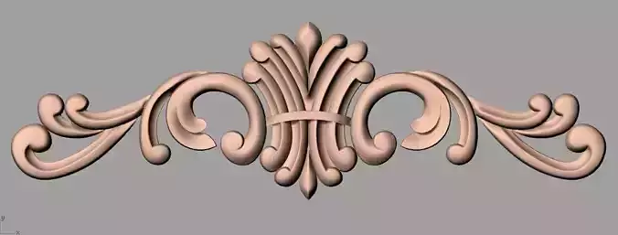 Door design 3D relief model STL format file for CNC carving E679