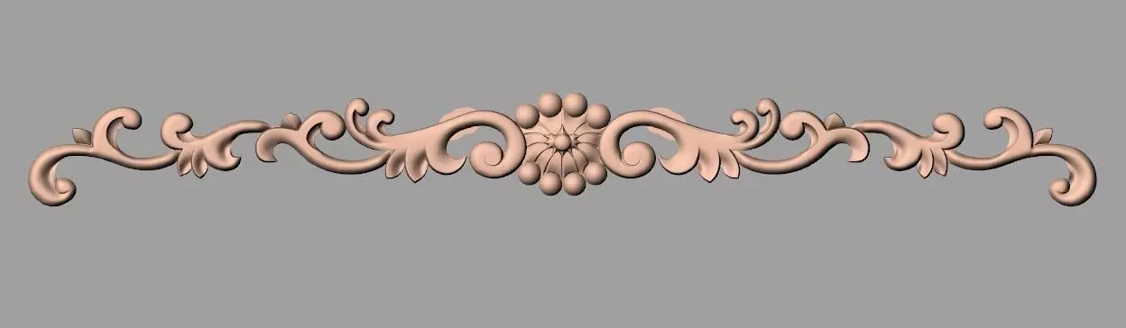 Door design 3D relief model STL format file for CNC carving E677 3D model_0