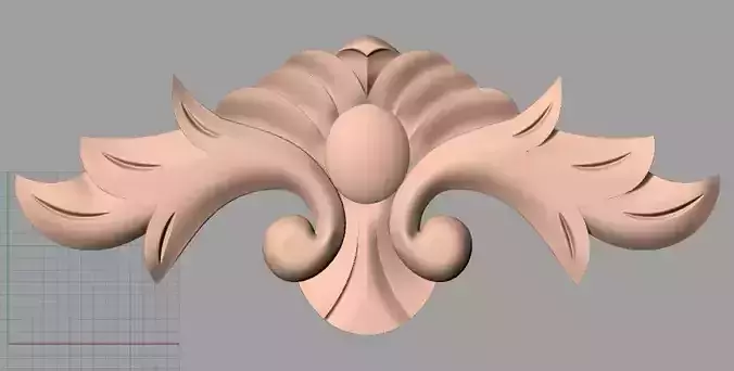 Door design 3D relief model STL format file for CNC carving E674