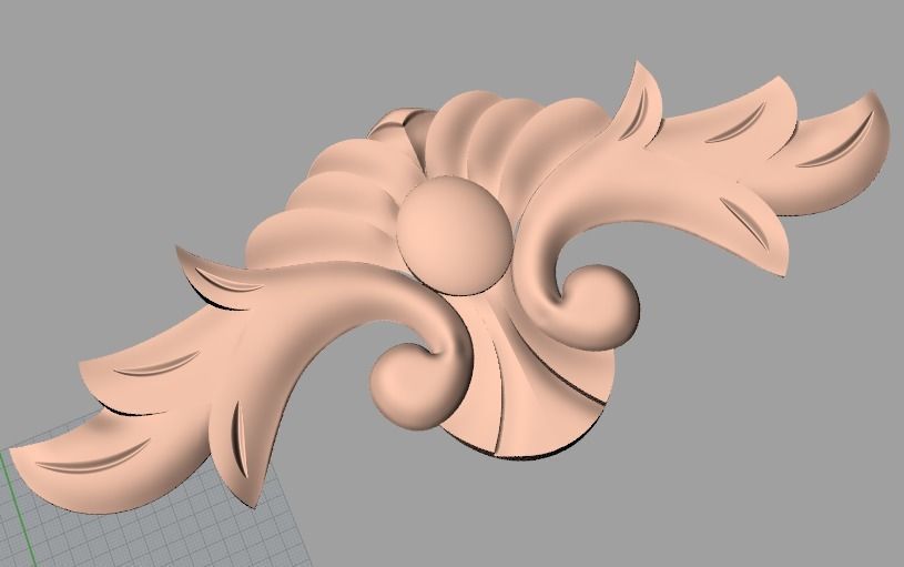 Door design 3D relief model STL format file for CNC carving E674 3D model_1