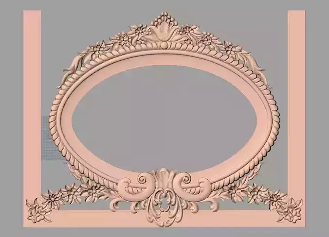 Door design 3D relief model STL format file for CNC carving E665