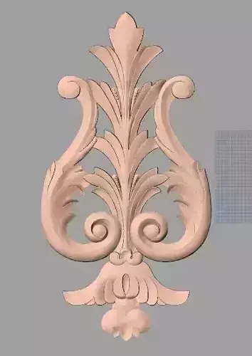 Door design 3D relief model STL format file for CNC carving E661