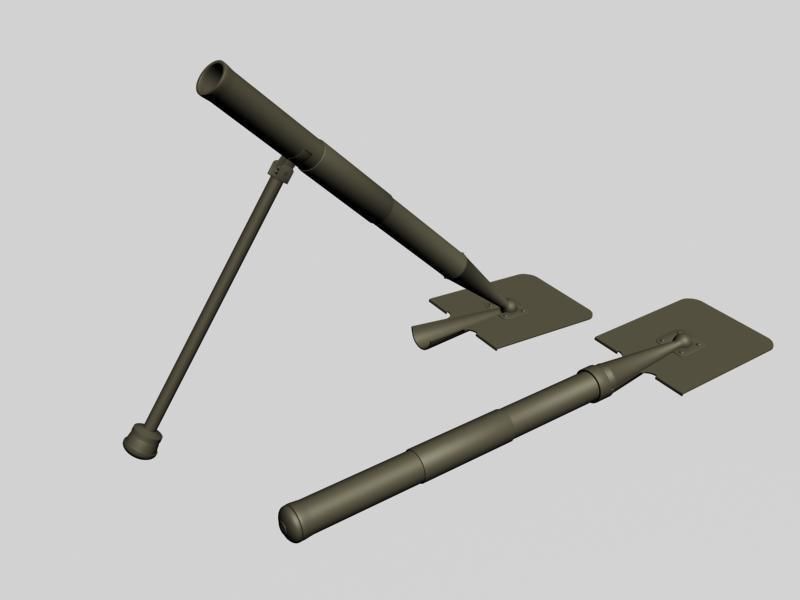 Russian Mortar Shovel 1939 3D model_2