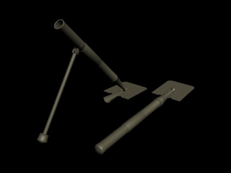 Russian Mortar Shovel 1939 3D model_5
