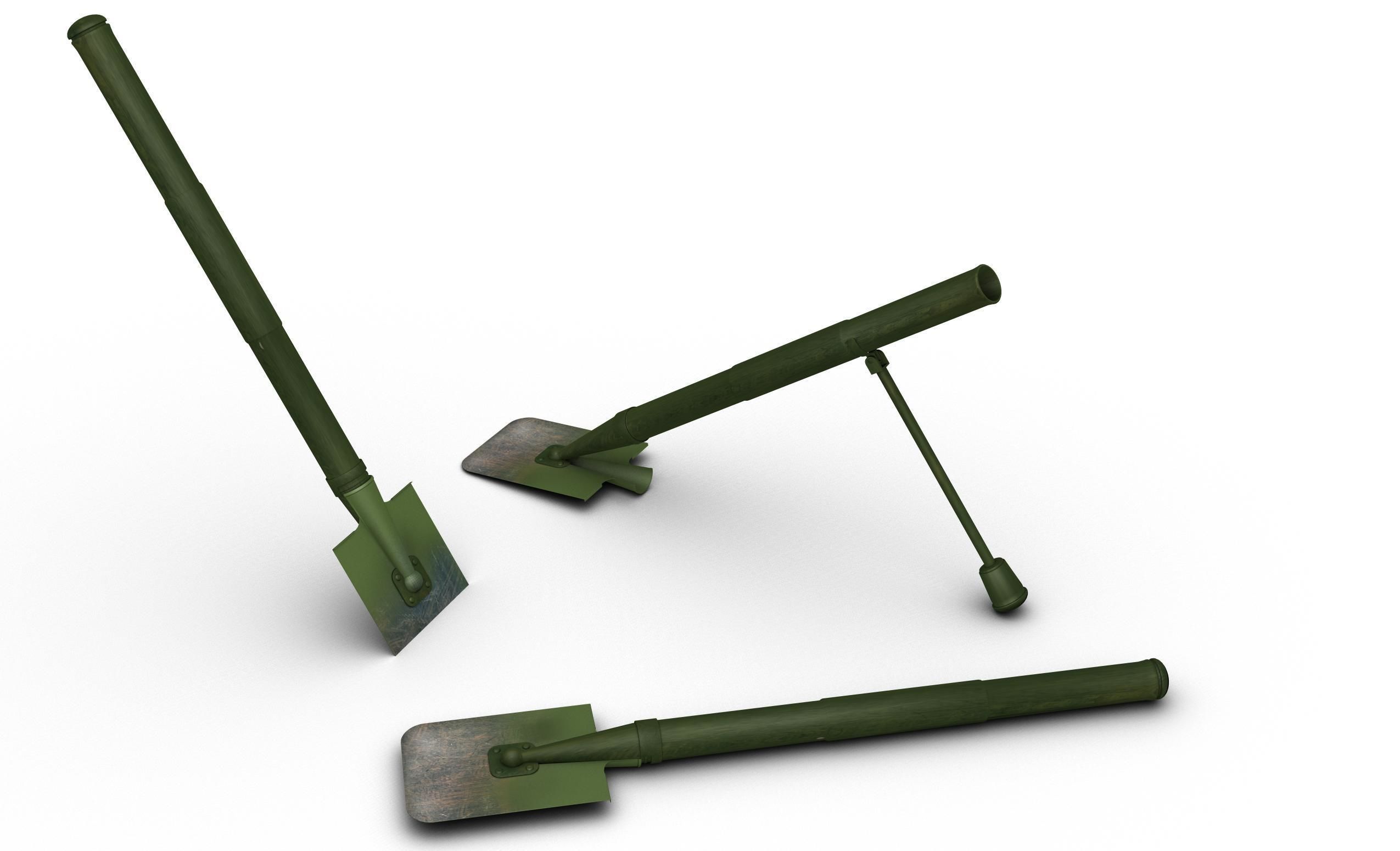 Russian Mortar Shovel 1939 3D model_4