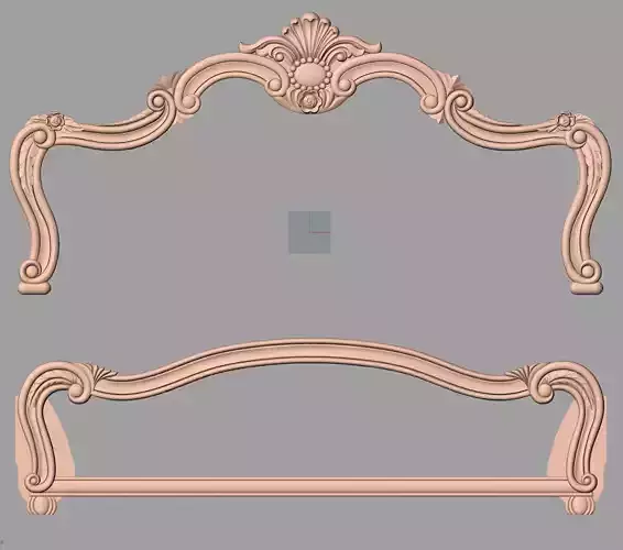 Door design 3D relief model STL format file for CNC carving E655