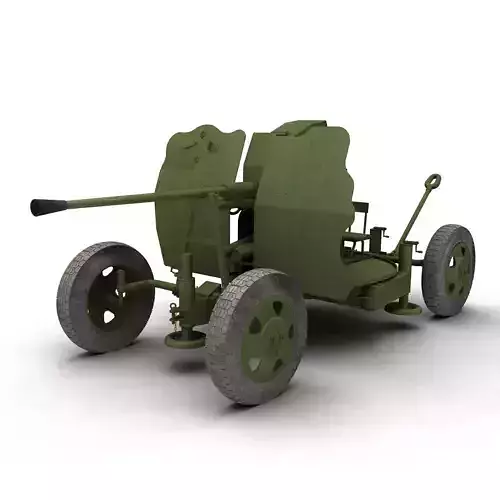Russian 25mm 72-K Anti-aircraft gun M1940 3D model