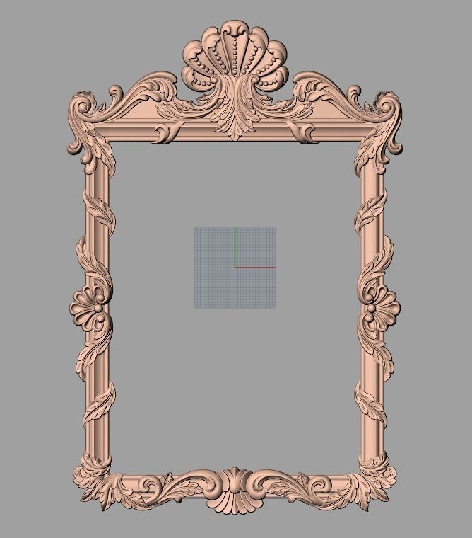 Photo frame 3D relief models STL Files used for CNC Router E651 3D model_1