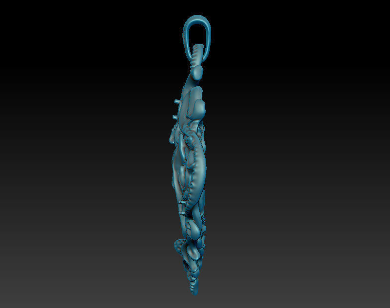 Stone pendant necklace printable jewelry model 3D print model_3