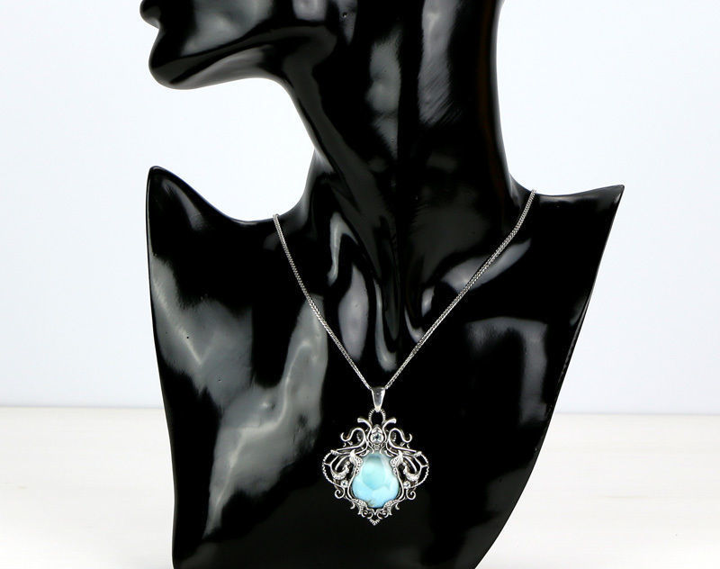 Stone pendant necklace printable jewelry model 3D print model_8