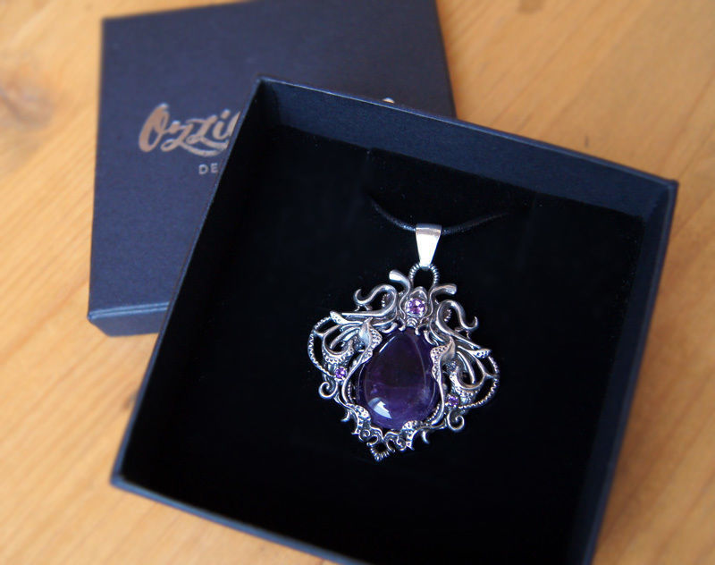 Stone pendant necklace printable jewelry model 3D print model_6