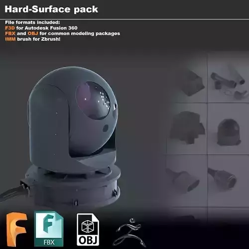 Hard-surface model pack - Fusion 360 - Zbrush - 3ds Max 3D model