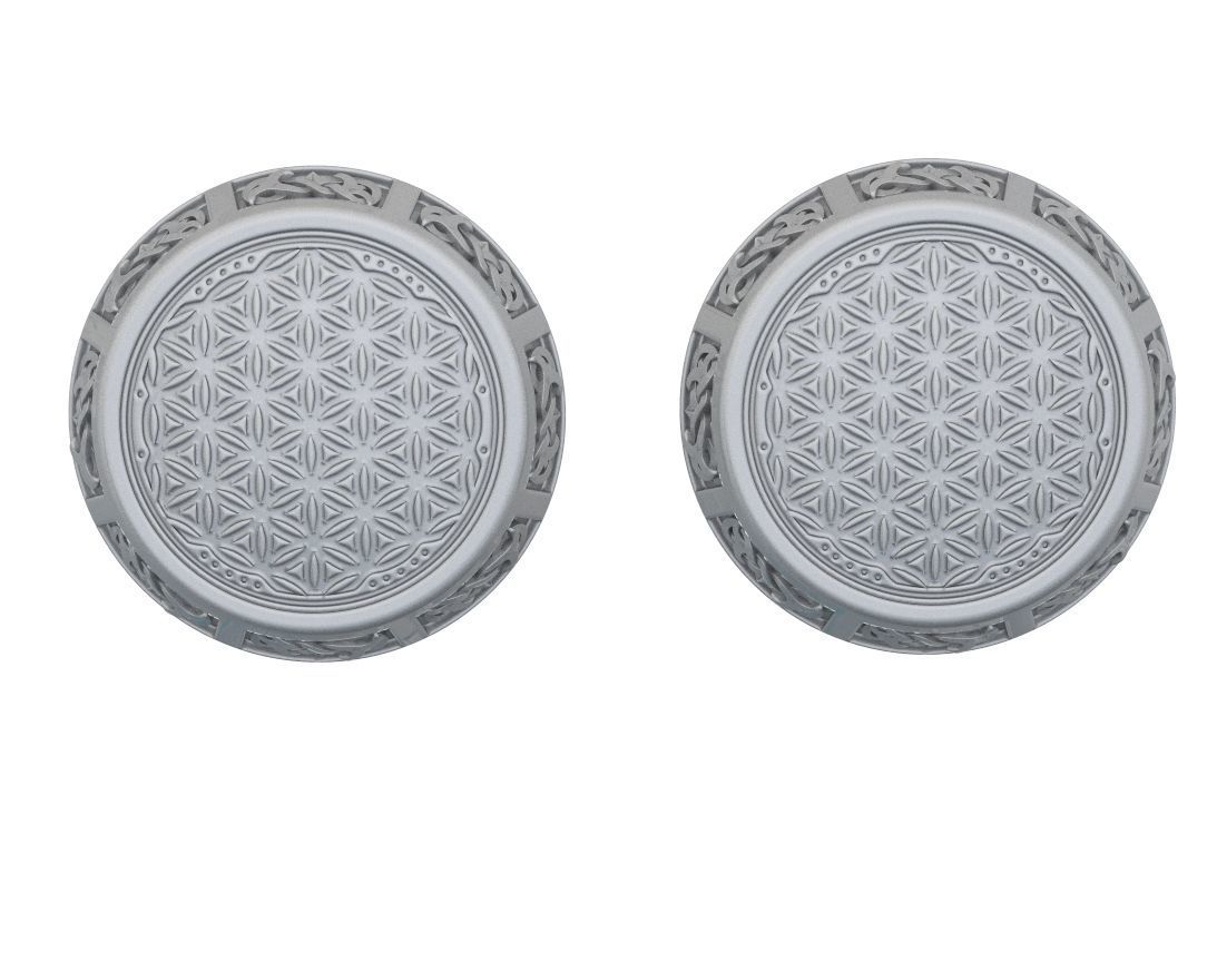 Stylish cufflinks finger 388 3D print model_11