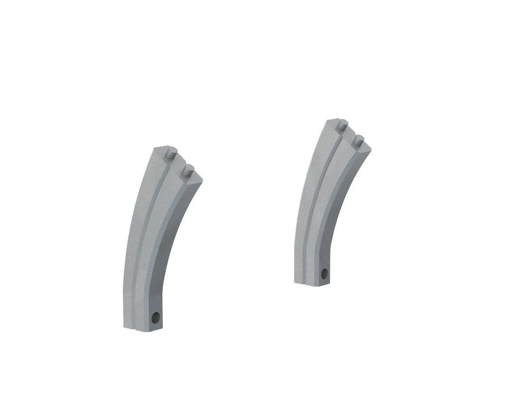 Stylish cufflinks finger 388 3D print model_12