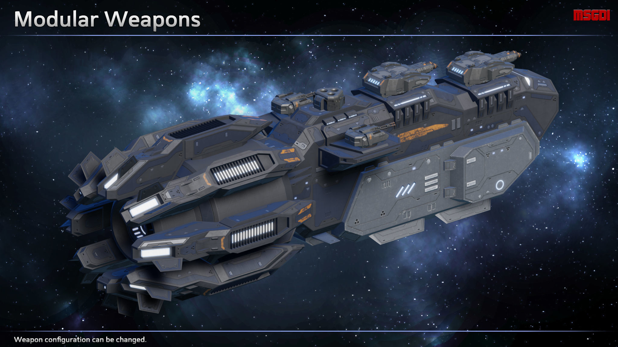 Spaceship Heavy Frigate Liberator Low-poly 3D model_3