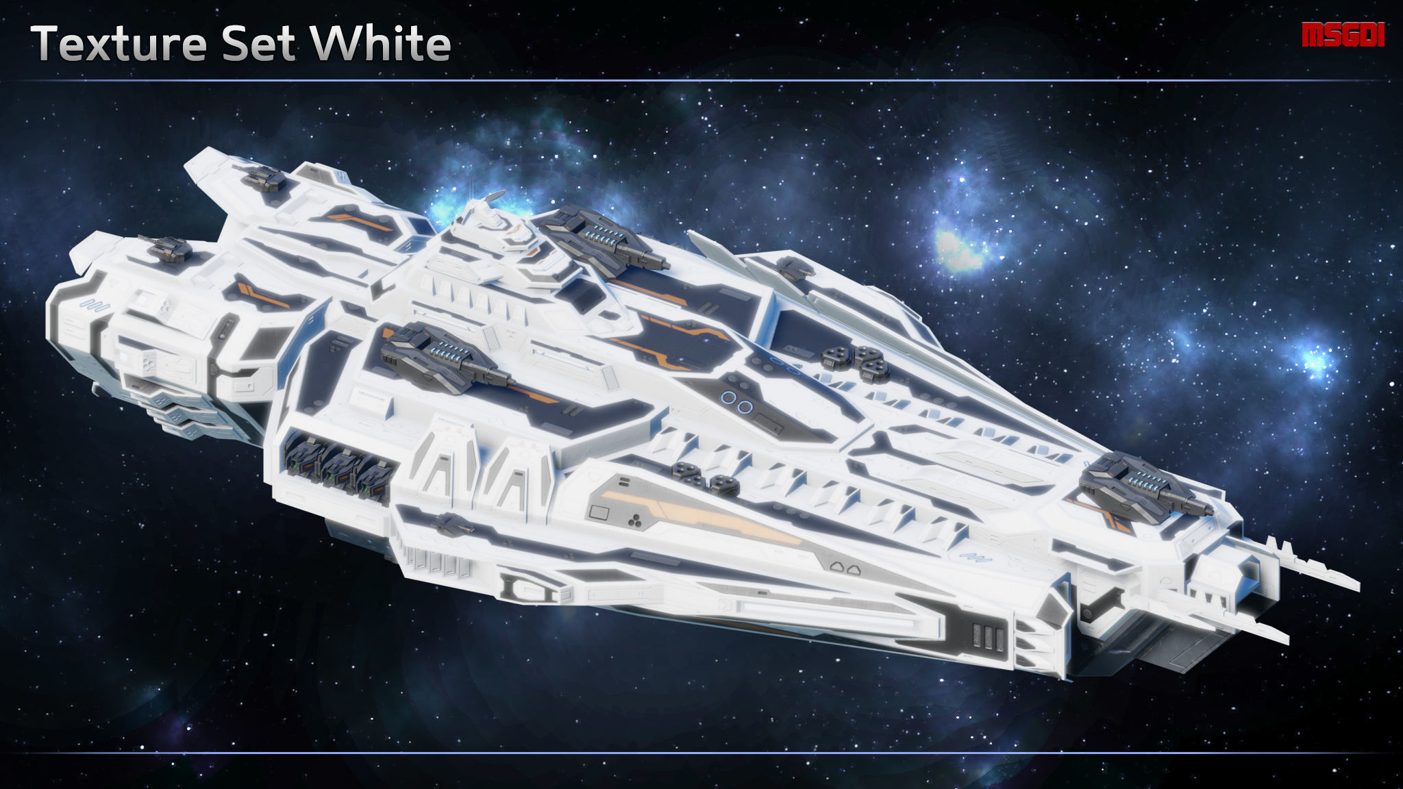 Spaceship Destroyer Steelblade Low-poly 3D model_11