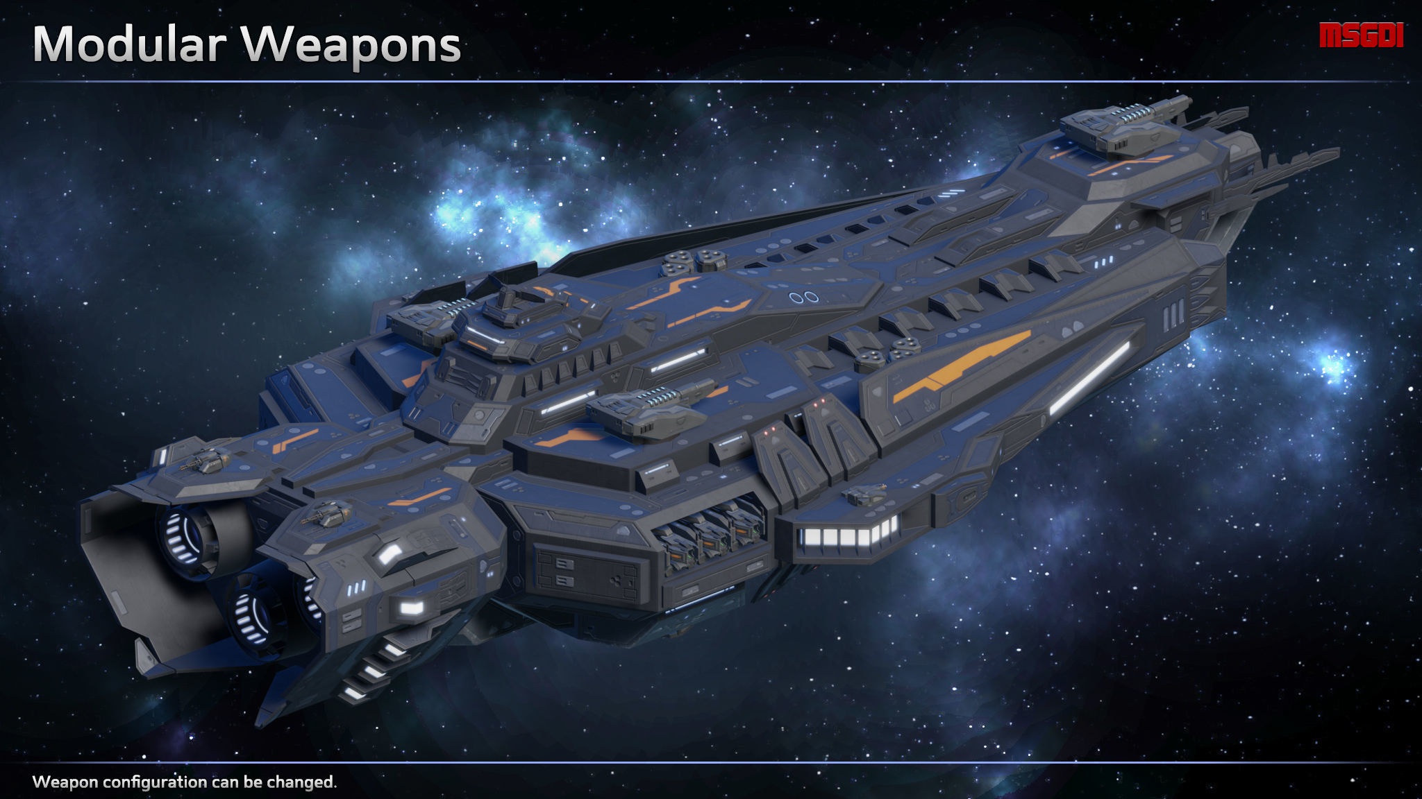 Spaceship Destroyer Steelblade Low-poly 3D model_5