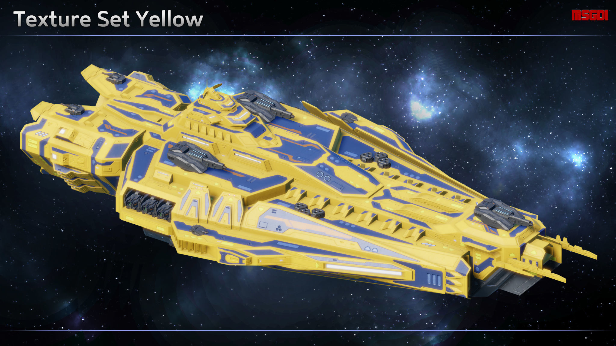 Spaceship Destroyer Steelblade Low-poly 3D model_12