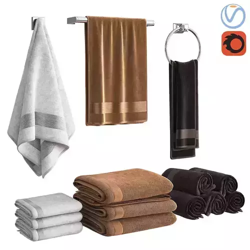 Towels bath towel - 3D model