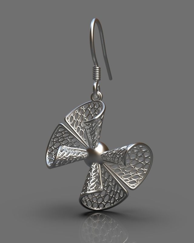 Stylized set gold pendant 3D print model_7