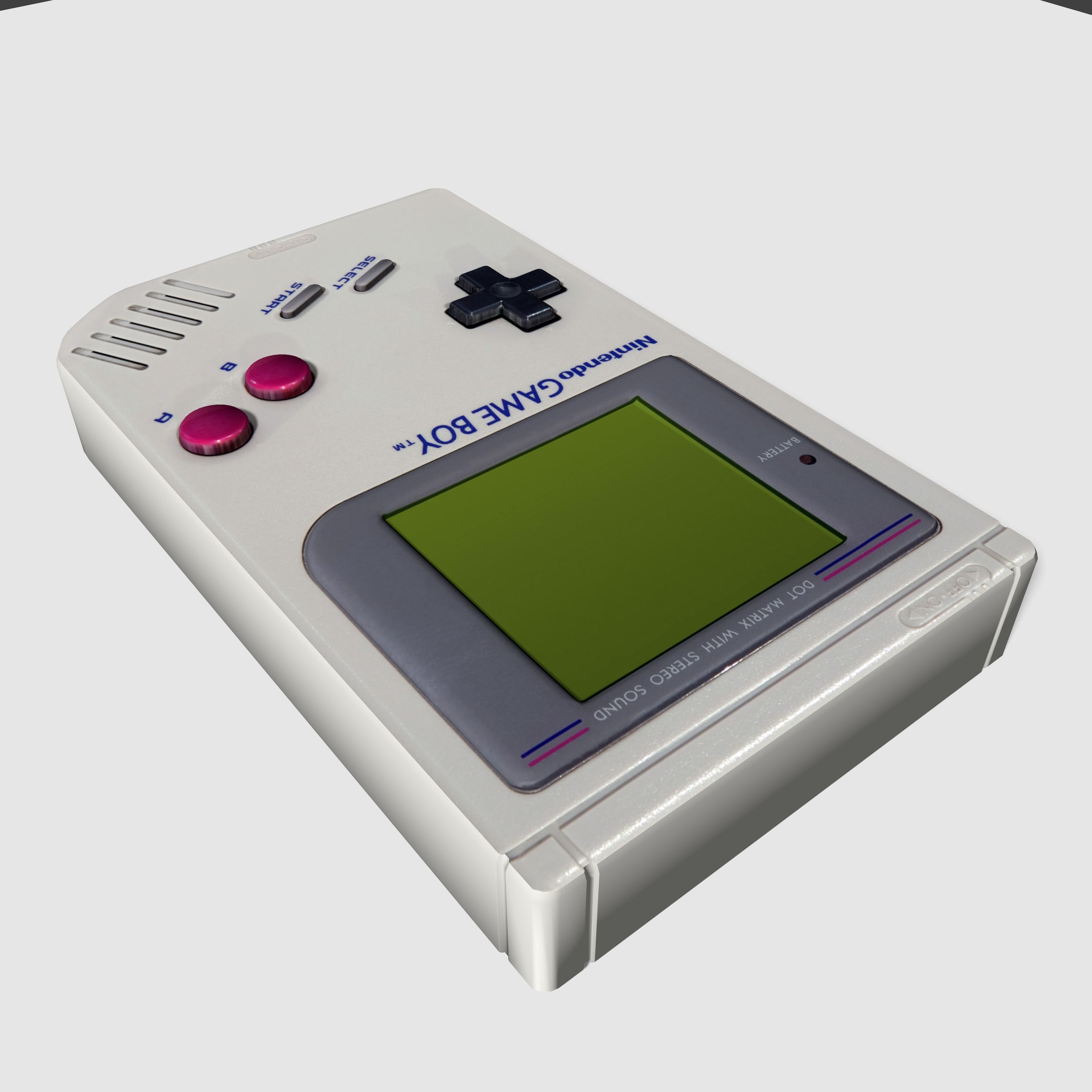 Nintendo Game Boy 3D model_2