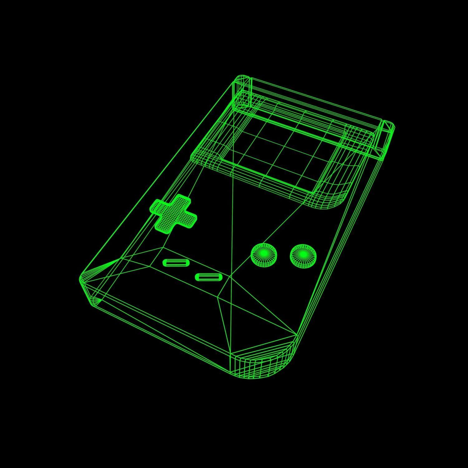 Nintendo Game Boy 3D model_7