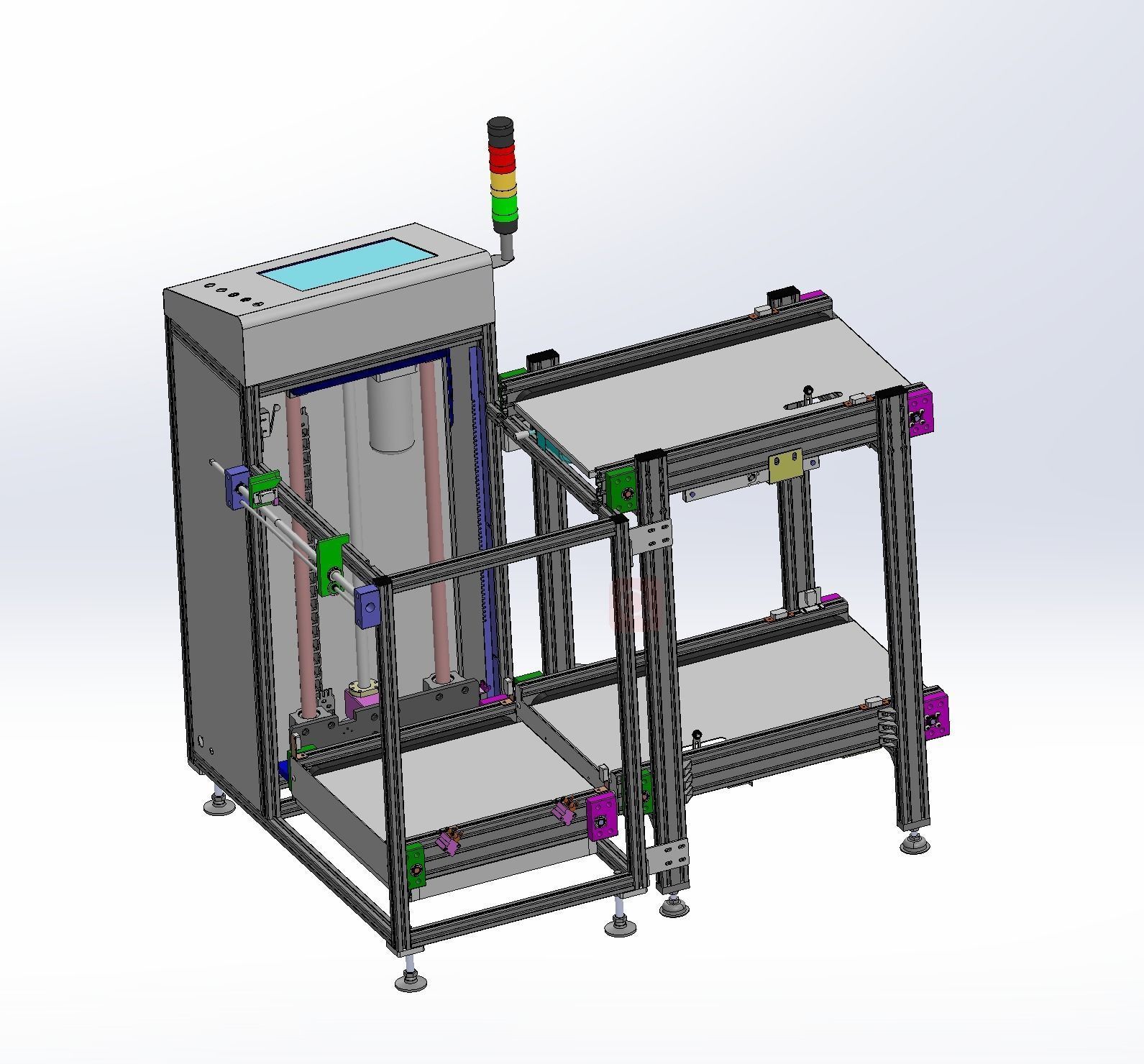 Double cent  lifter  of assembly line 3D model_5