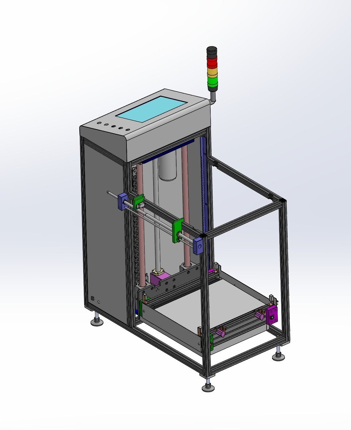 Double cent  lifter  of assembly line 3D model_4