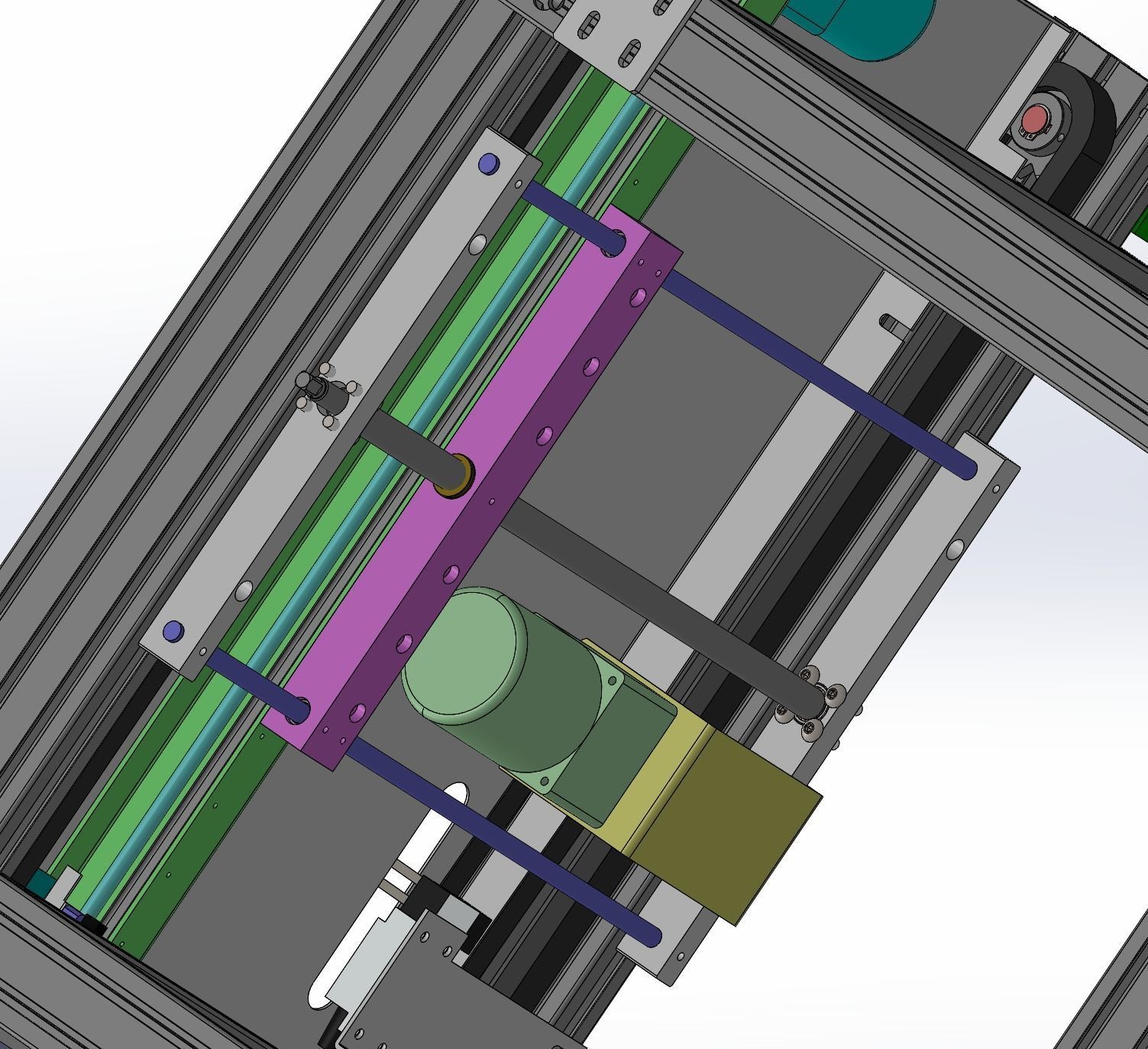 Double cent  lifter  of assembly line 3D model_3