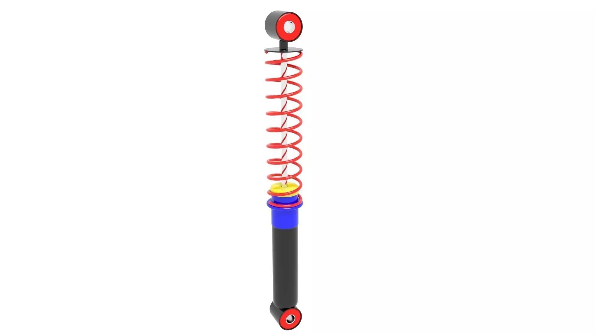 shock absorber with spring 3D model