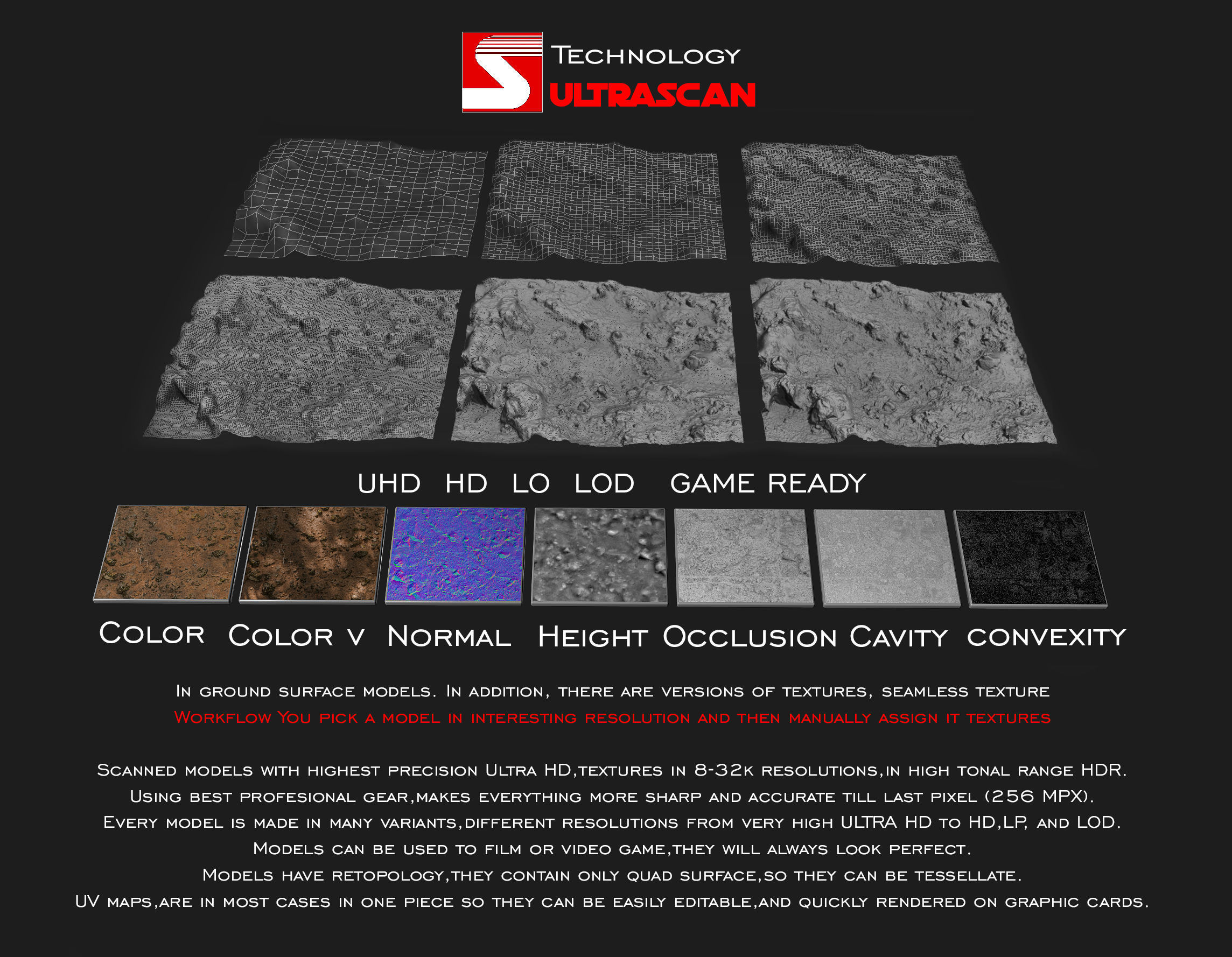 Stone Desert 16K Low-poly 3D model_10