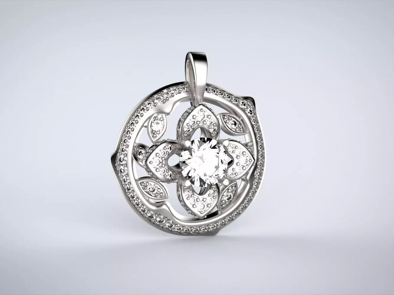 Flower Lotus Rose Pendant 3D print model