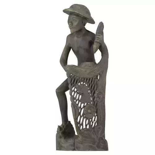 Fisherman Carving Low-poly 3D model