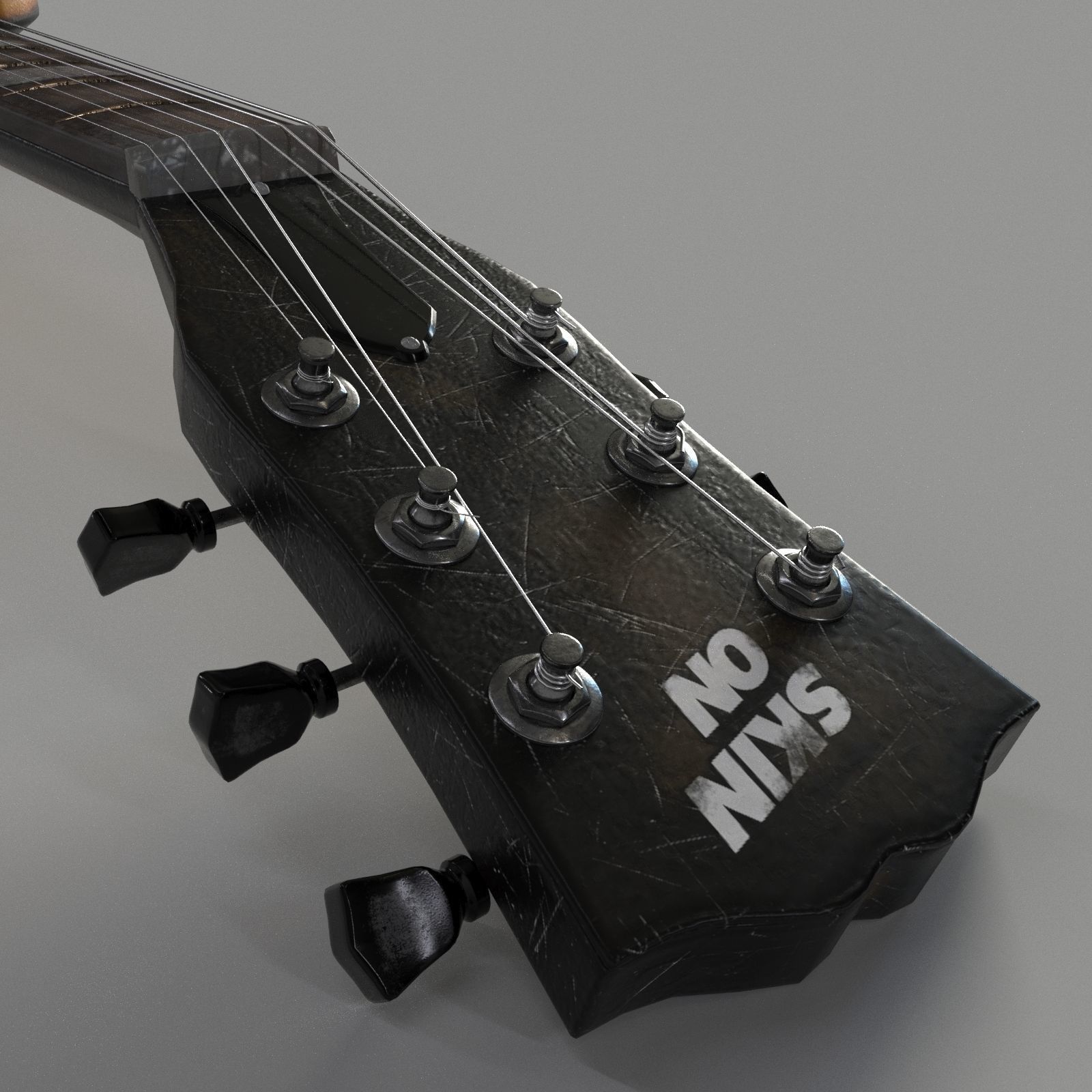 Fake Gibson Guitar 3D model_4