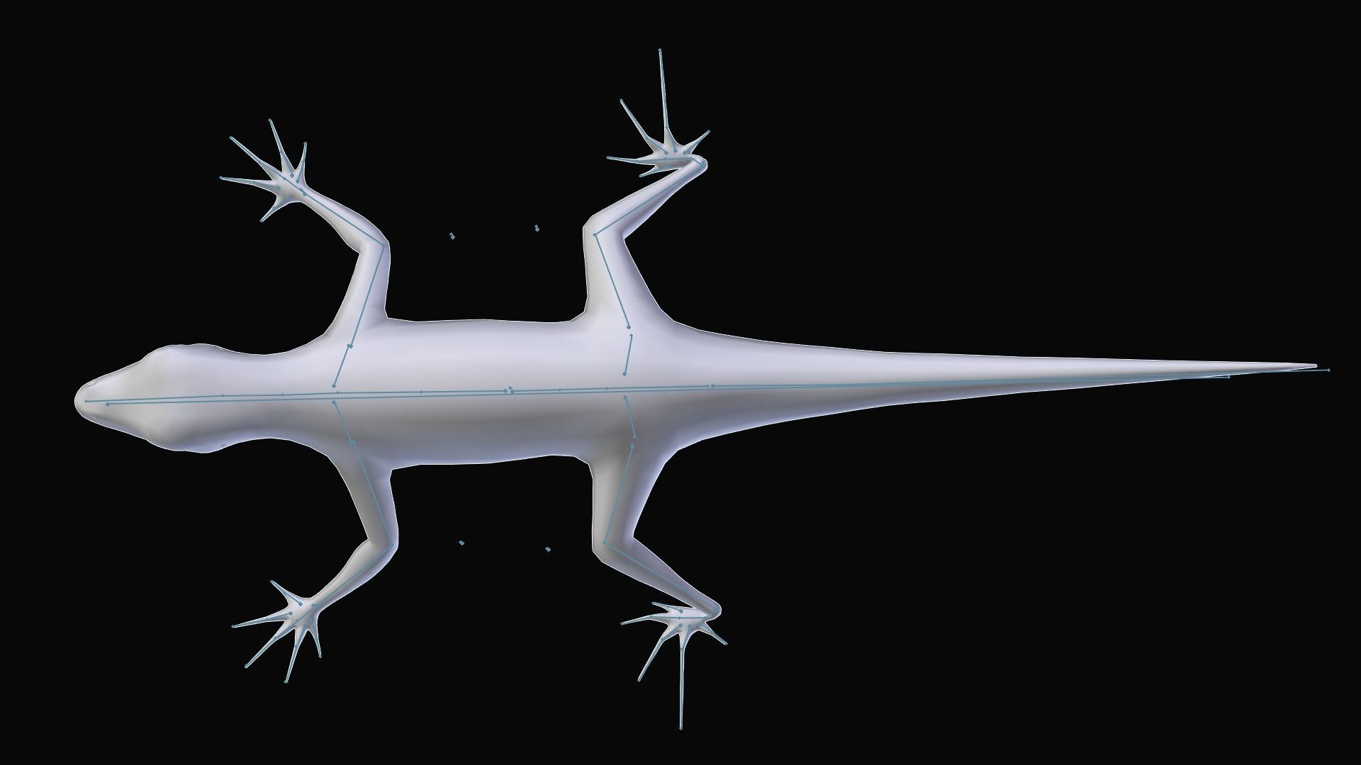 Green Lizard- Podarcis Sicula Low-poly 3D model_11