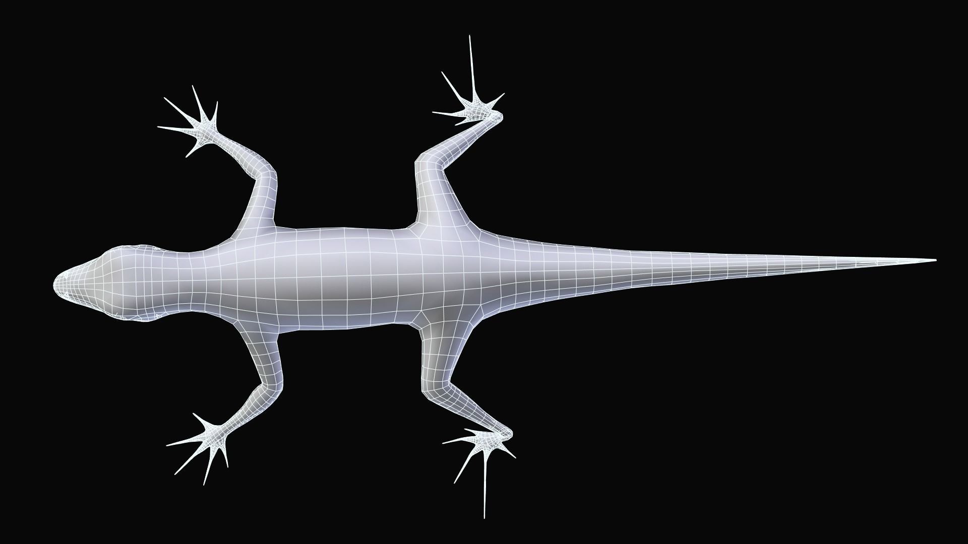 Green Lizard- Podarcis Sicula Low-poly 3D model_12