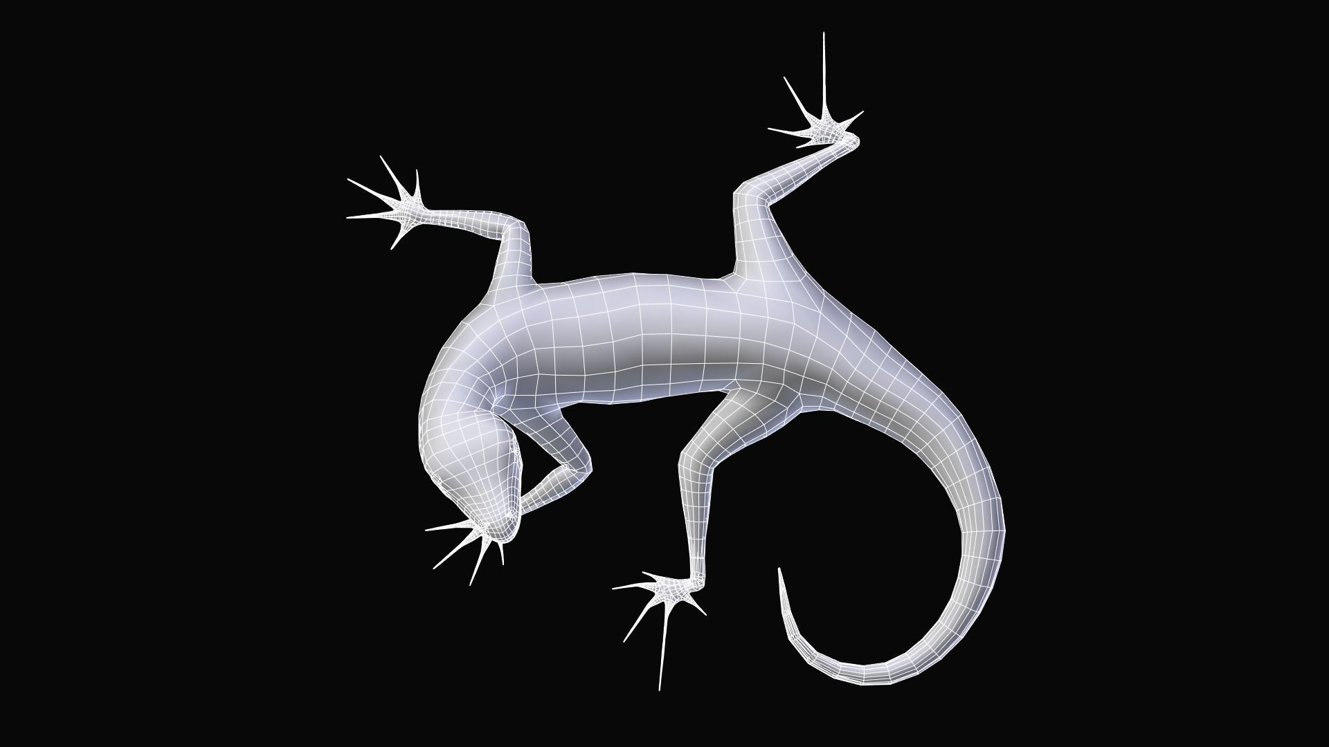 Green Lizard- Podarcis Sicula Low-poly 3D model_3